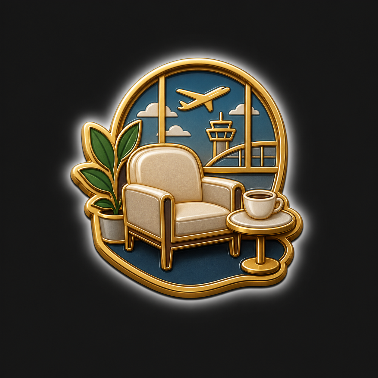 Airport Lounge Pin