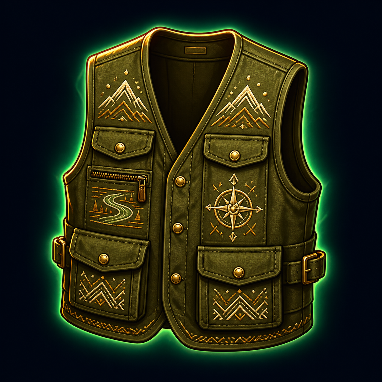 Embroidered Travel Vest