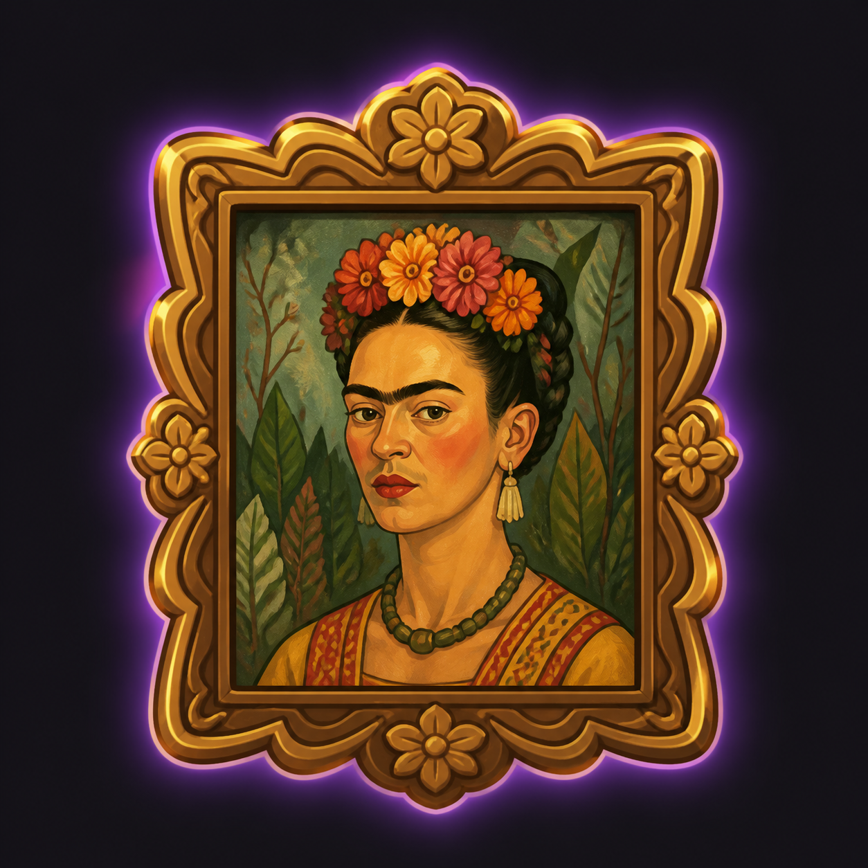 Frida-Inspired Self-Portrait