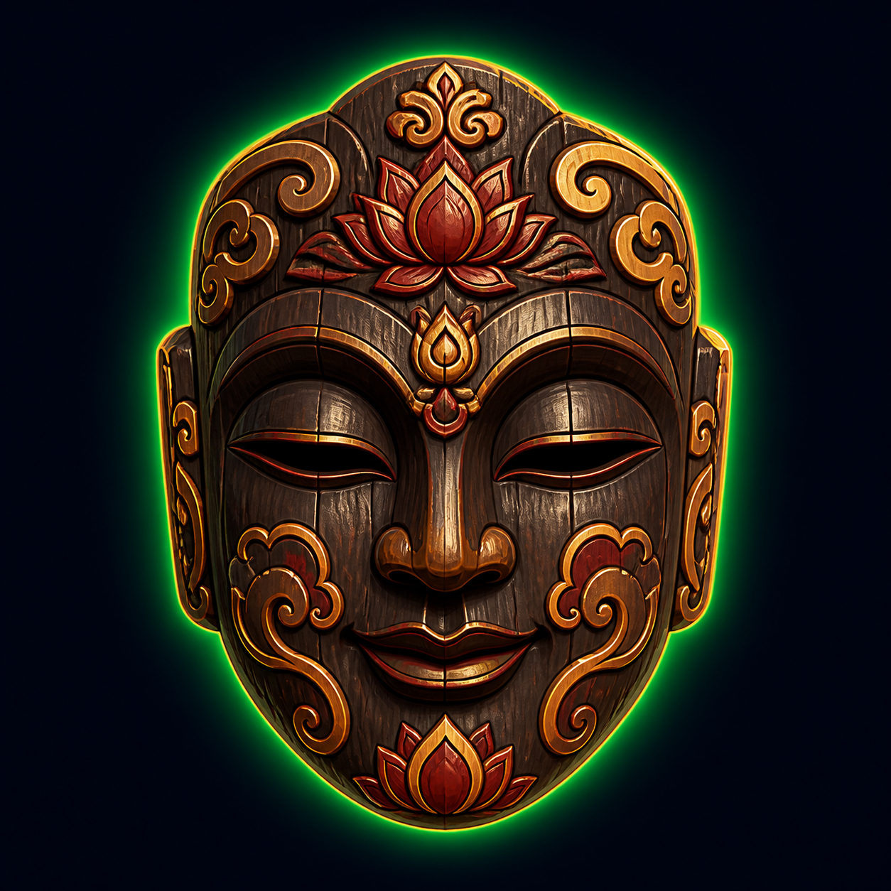 Hand-carved Wooden Mask