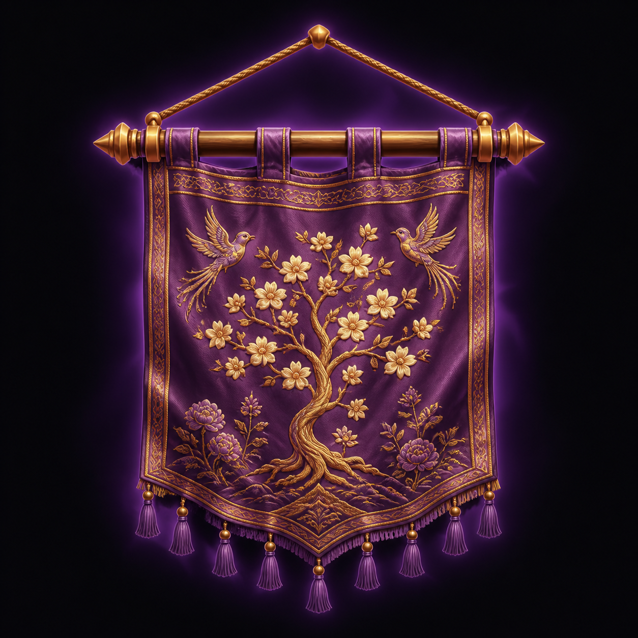 Hand-embroidered Silk Tapestry