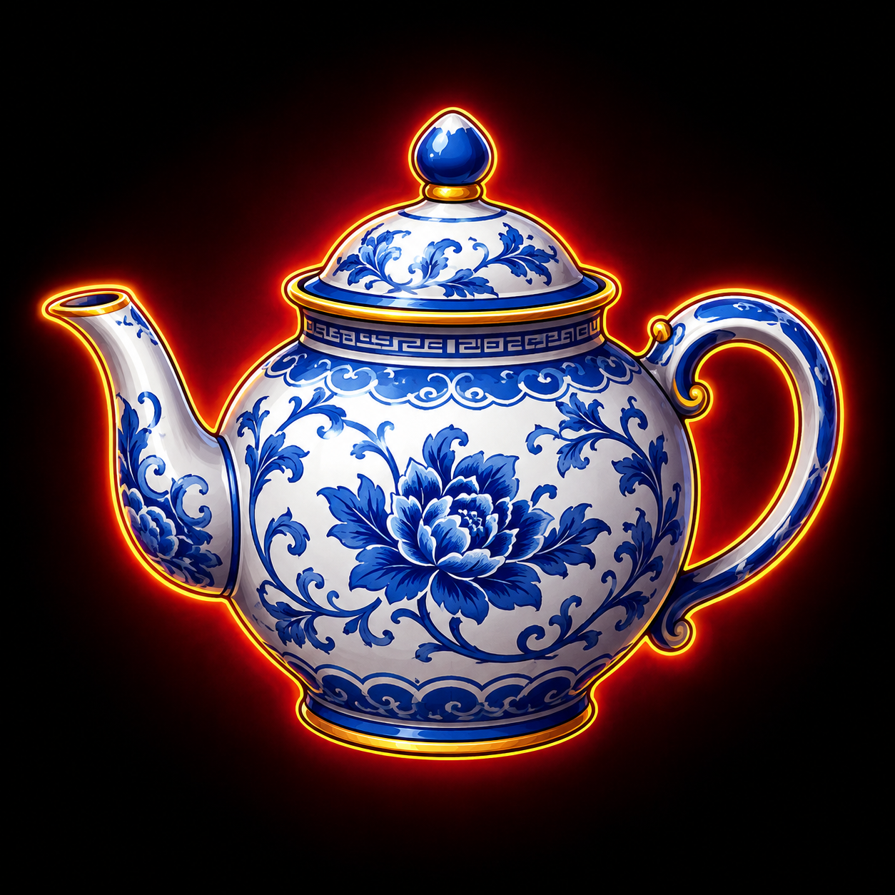 Imperial Blue-and-White Teapot