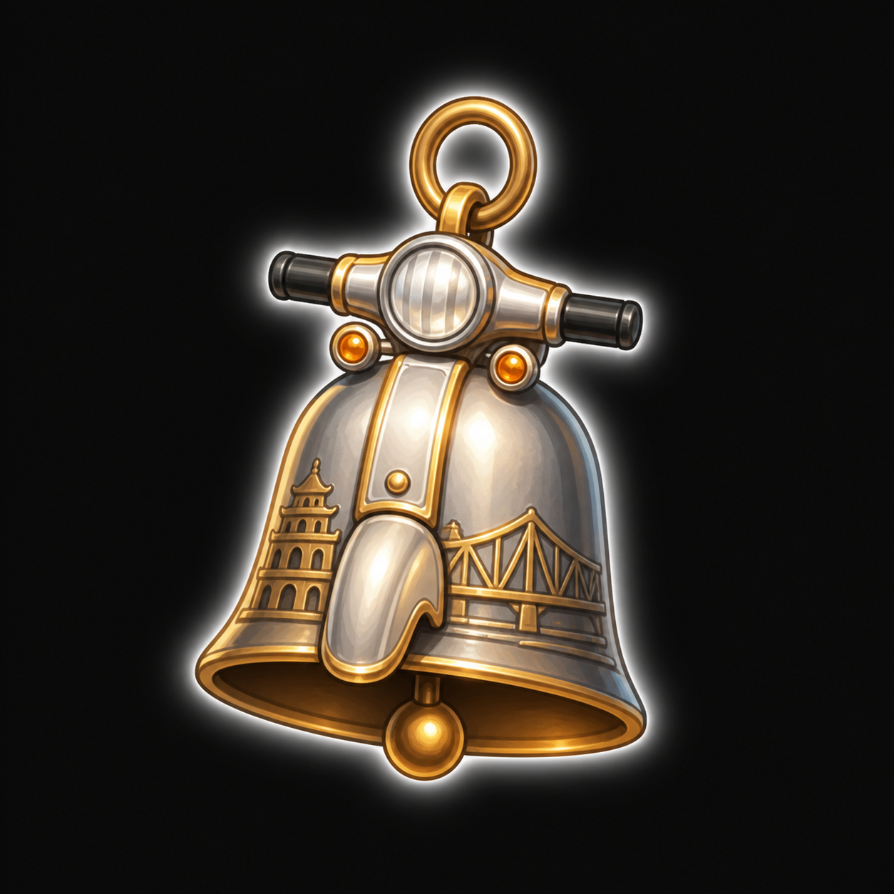 Motorbike Bell Charm