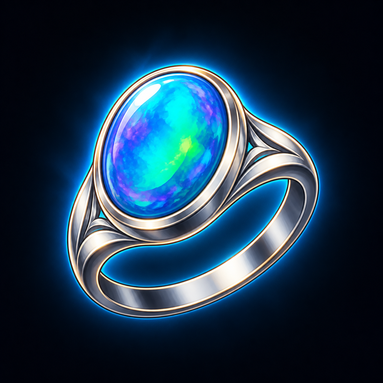 Polished Opal Ring