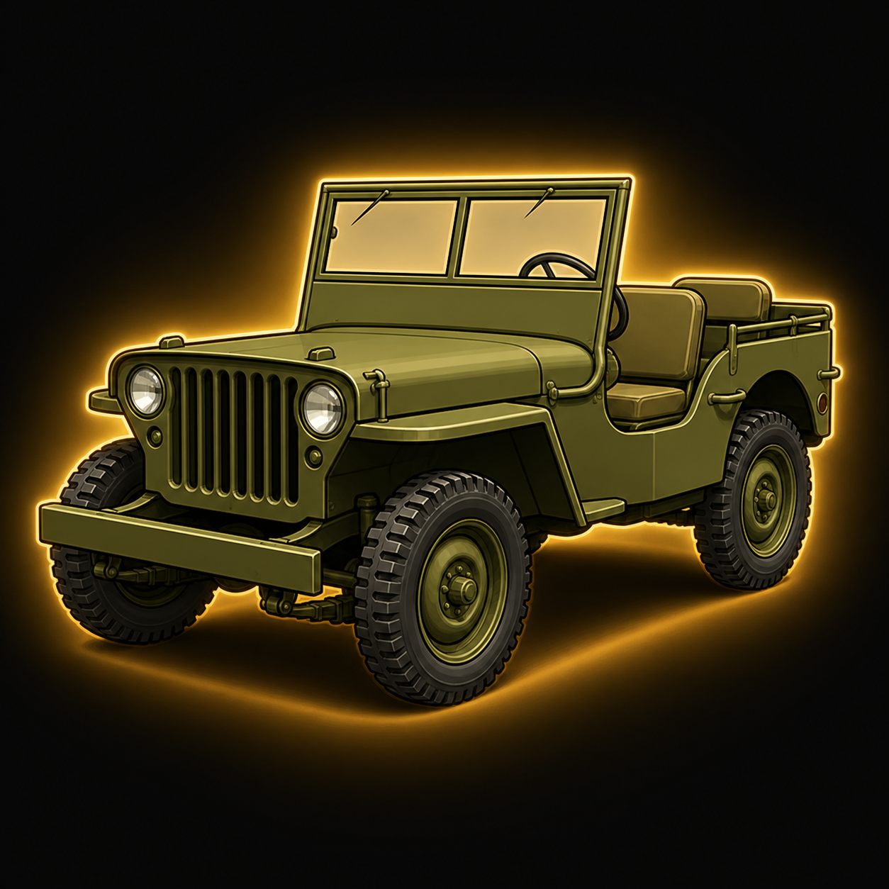 Restored WWII Military Jeep