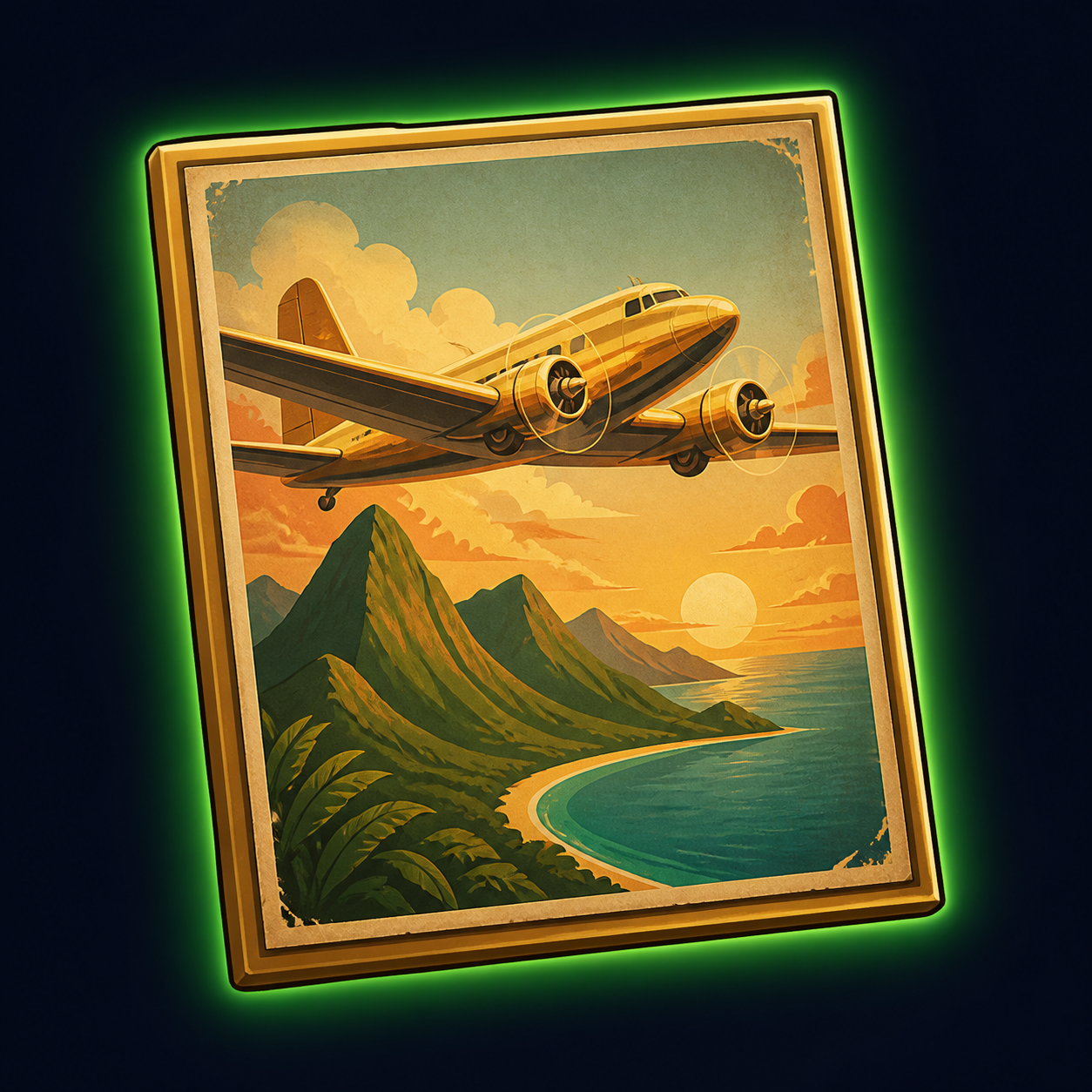 Vintage Airline Poster (Print)
